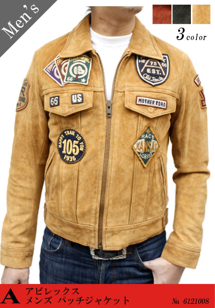 AVIREX レザー アビレックス メンズ パッチジャケット 6121008