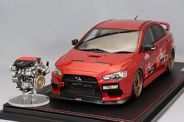 LA-X 1/43 三菱 ランサー エボリューション X レッドメタリック