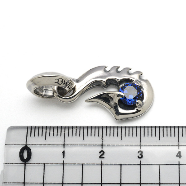ビルウォールレザー Bill Wall Leather Fish Hook w/stone Charm Blue