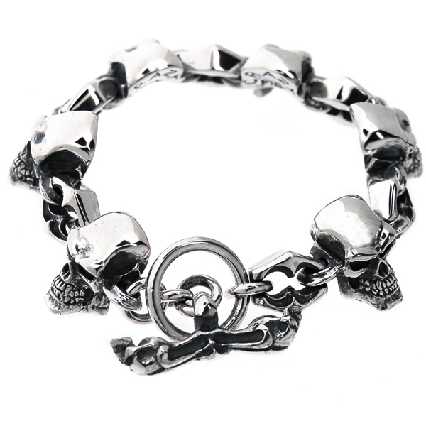 クレイジーピッグ CRAZY PIG DESIGNS スカルリンクブレスレット #480
