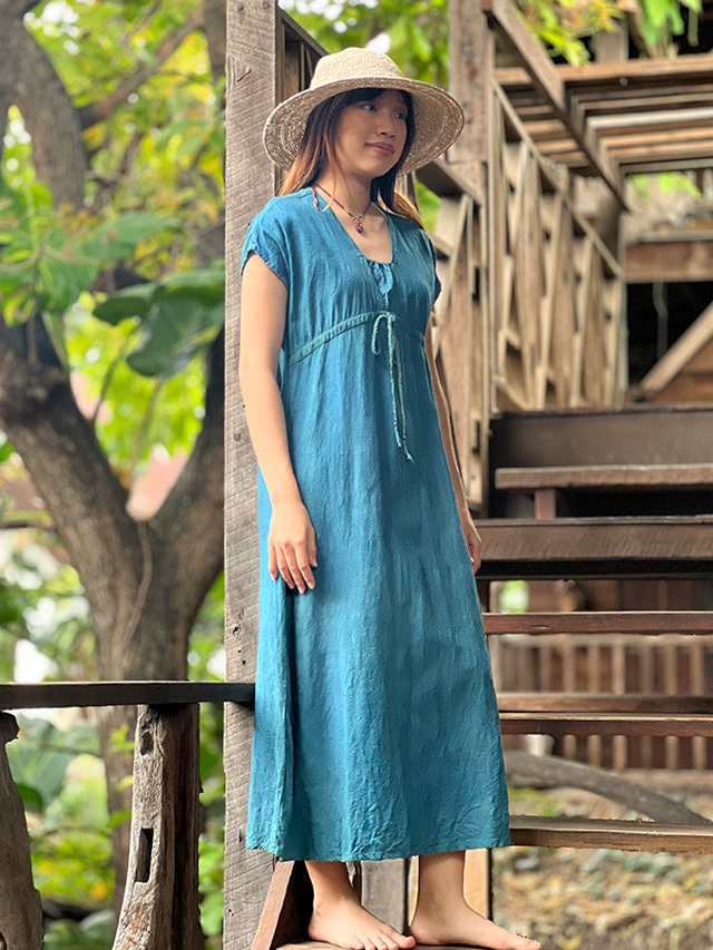 asana HEMP100% NEW 縄文ワンピース・草木染め【パヤカ オンライン