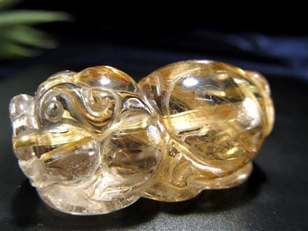 ☆金運を呼び込む！黄金の輝き☆細針＆タイチン針☆丁寧な手彫り彫刻