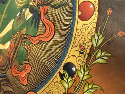 ◇現地より直送！職人による肉筆◇貴重な本物・曼荼羅（マンダラ