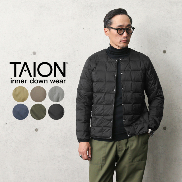 TAION タイオン TAION-104 クルーネック インナーダウンジャケット