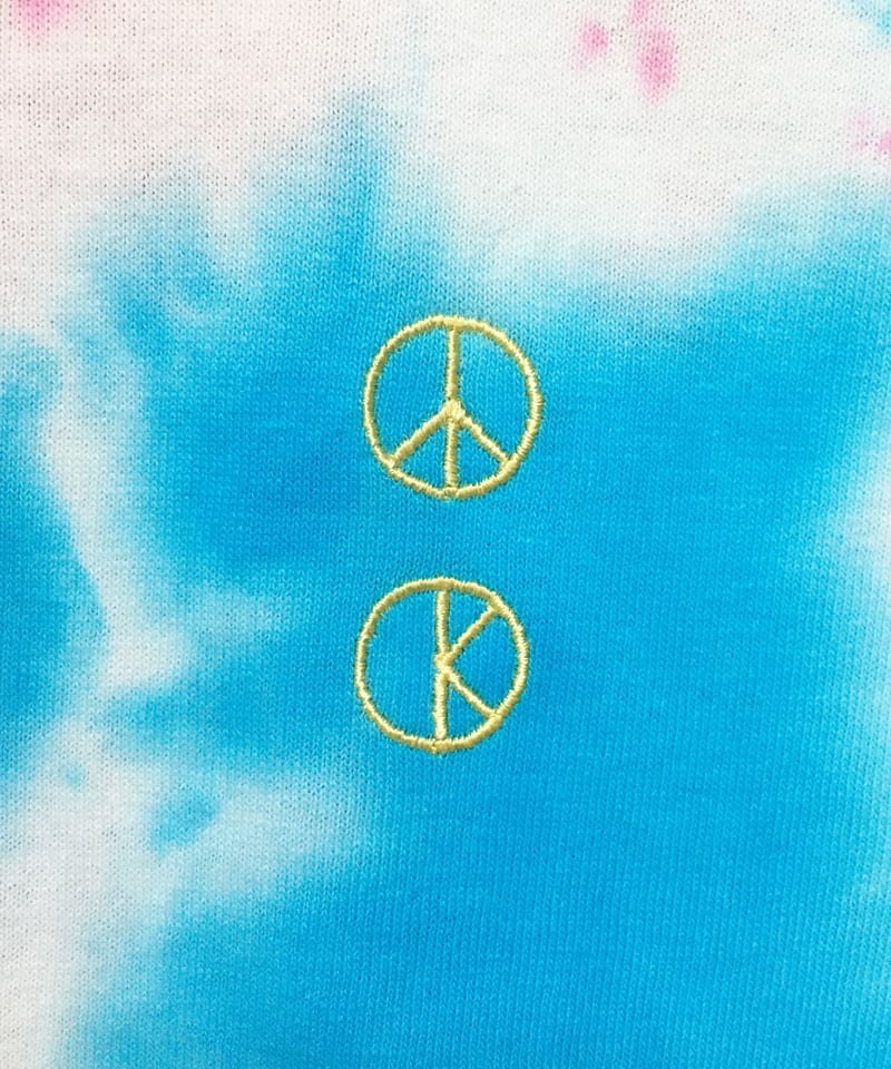 PEACE タイダイTシャツ ＜YELLOW×GREEN／PURPLE×BLUE／PINK×B