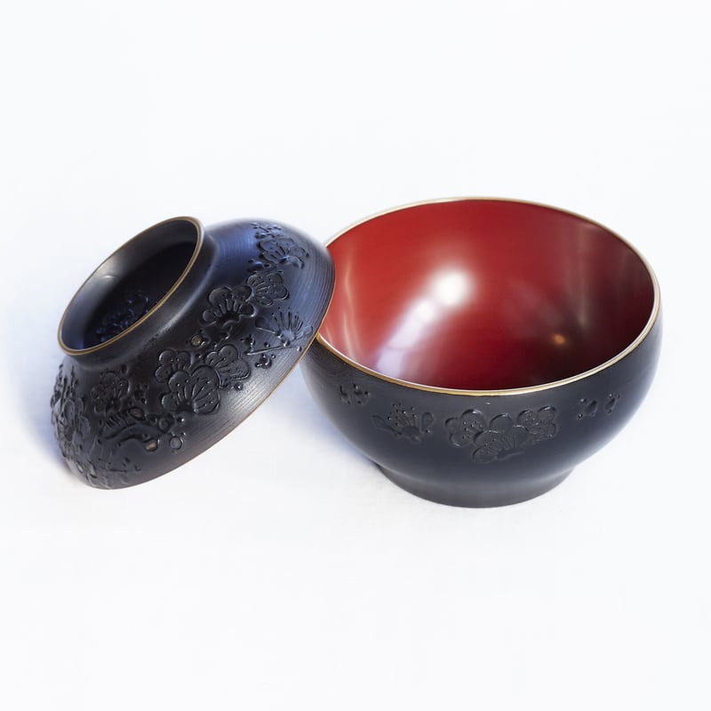 めぐるの蓋付椀・会津鉄錆 | 漆器「めぐる／めぶく」公式オンラインストア