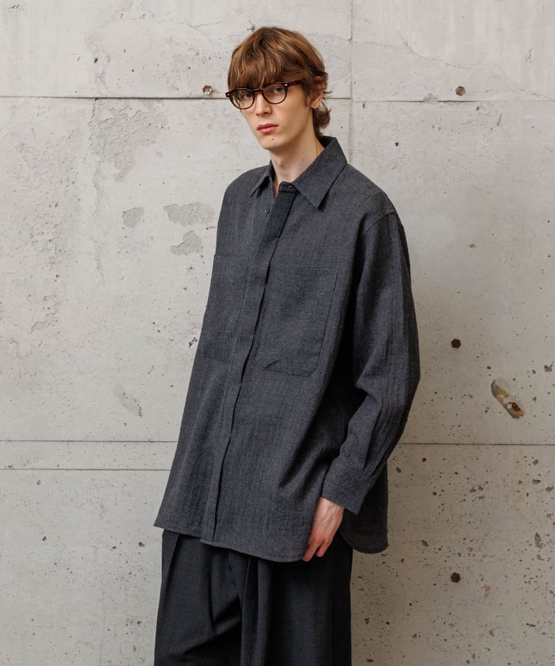 MBハイエンド尾州 2/48ウールガーゼシアーシャツ | MB -there is a rea