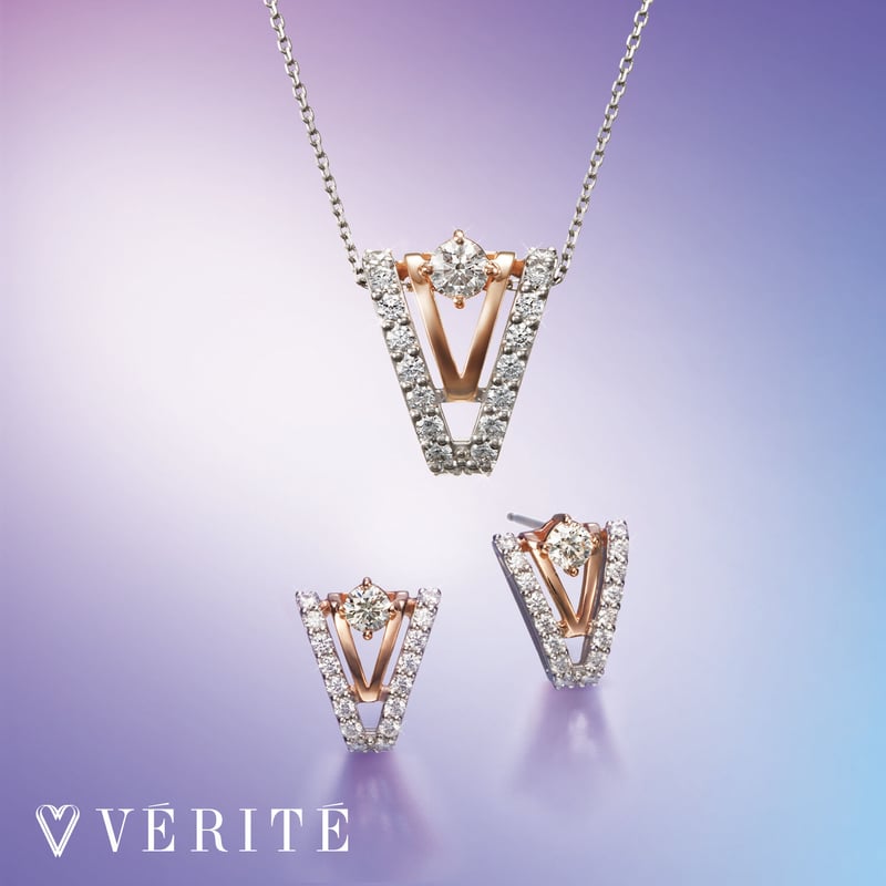 PT850/PT950/K18PG H&Cダイヤモンド ネックレス 102708010092