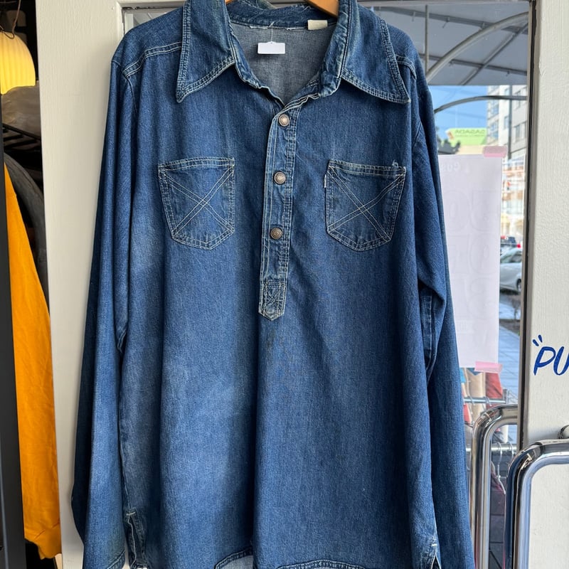 70's Levi's デニムプルオーバーシャツ XL | CUSTOM FEVER