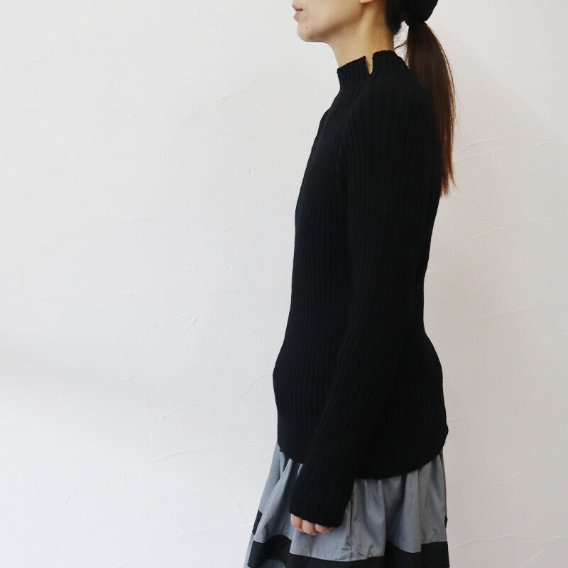 再入荷** homspun ホームスパン ラムリブハイネックプルオーバー