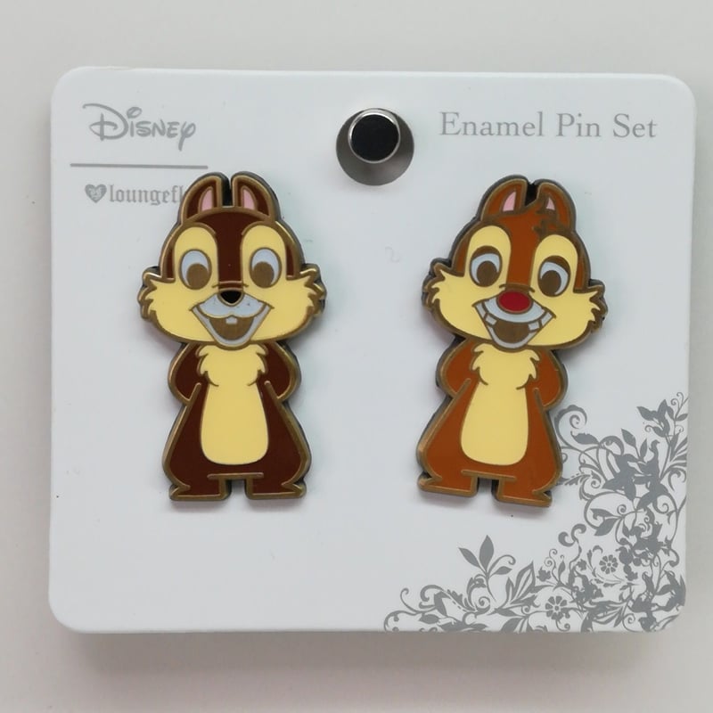USA直輸入】DISNEY チップ デール エナメル ピン 2個セット ピンズ