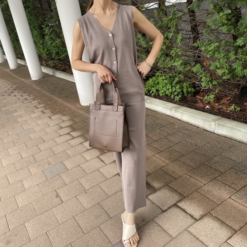 サマーニットセットアップ(モカブラウン) | COPINE