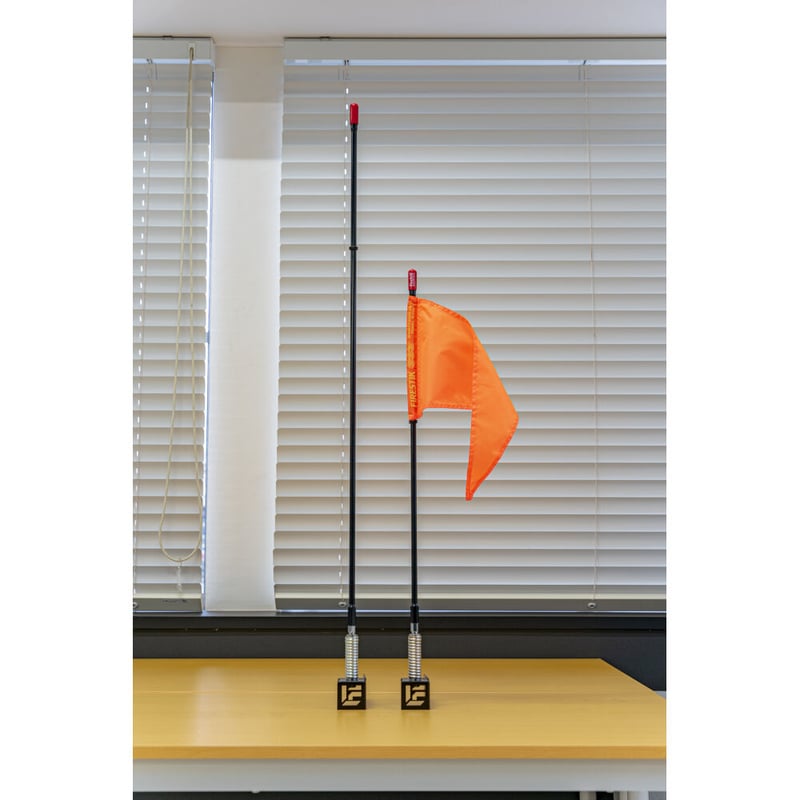 フラッグポール アンテナ ブラックポール 旗 スプリング付き 2フィート