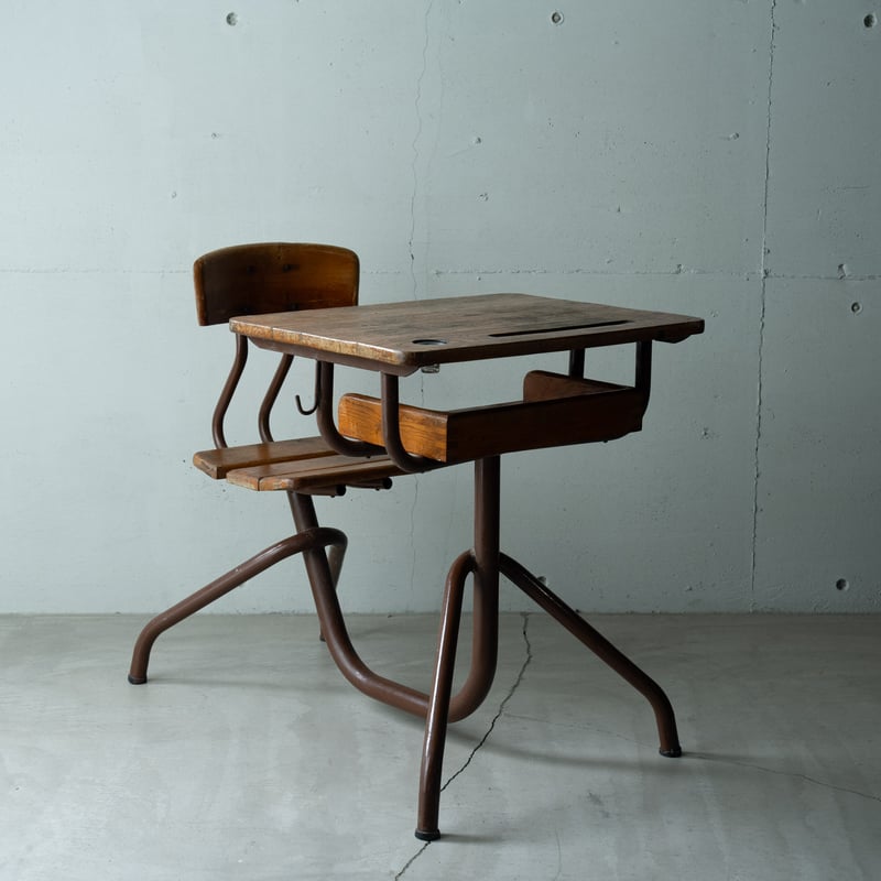 FRANCE 1920 スクールデスクとチェアー | BOLT antique &brocan