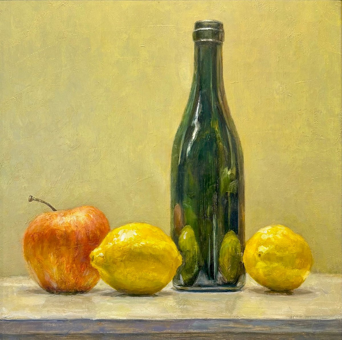 森田和昌 油絵静物 「檸檬と林檎と瓶」 | nuancebeans