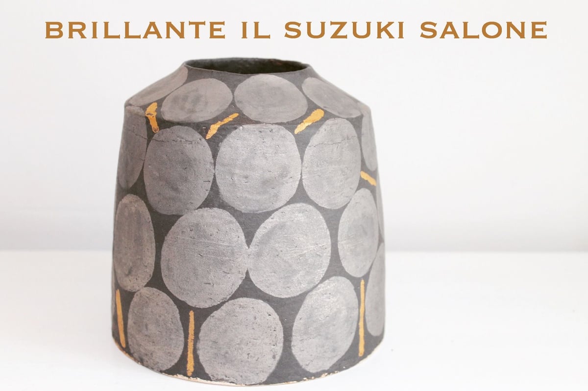 沖縄 やちむん 山田真萬さん 金彩銀彩 花器 | BRILLANTE IL SUZUKI SA