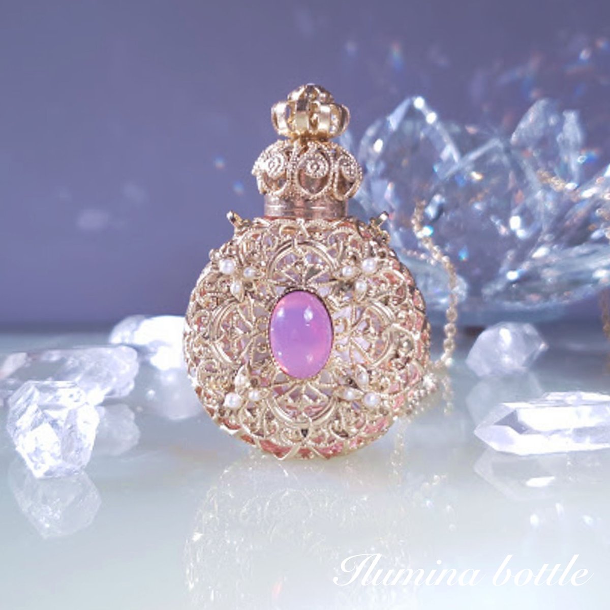 Happiness 〜幸福 【ボヘミアンガラス香水瓶・チェコガラス