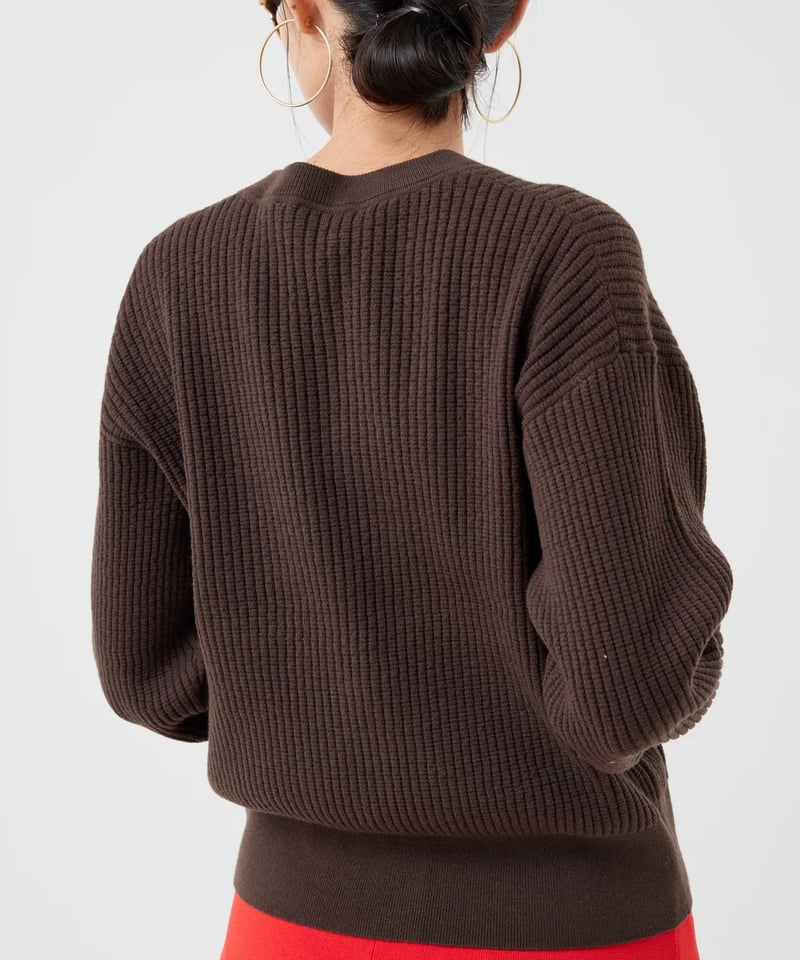 torrazzo donna（トラッゾドンナ）】ワッフル編みビジューカーディガン