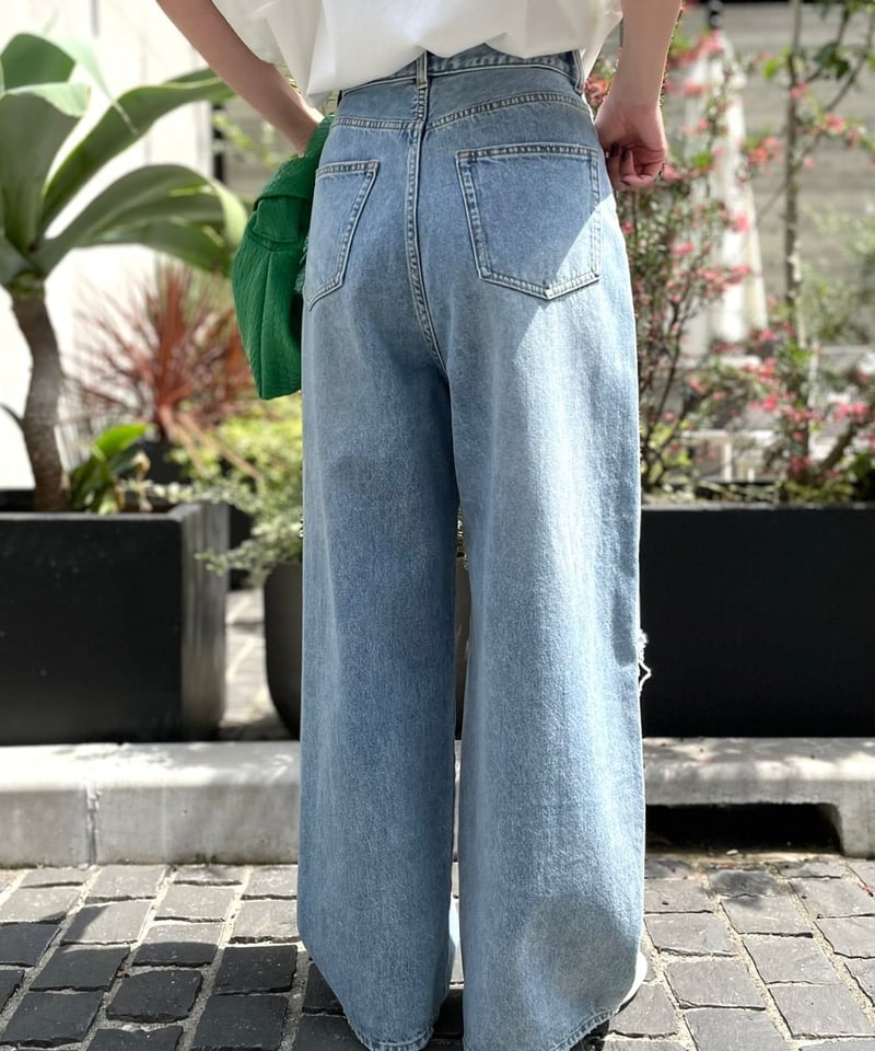 cafune（カフネ）】ビンテージクラッシュ デニムパンツ | nulla online