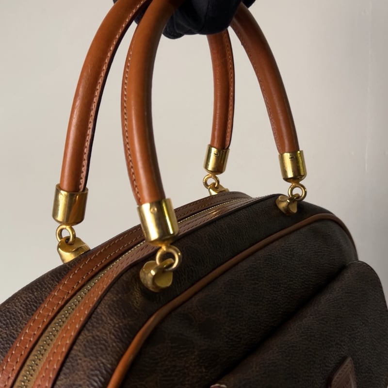 CELINE オールドセリーヌ トリオンフ(マカダム) 総柄 ハンドバッグ 半