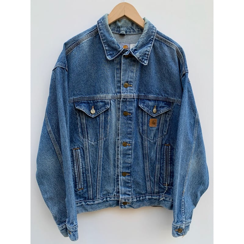 90s carhartt DENIM TRACKER JACKET MADE IN USA 🇺