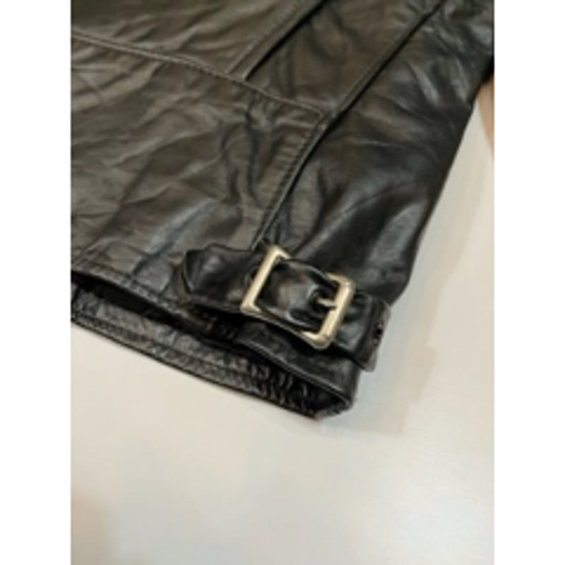 80s BROOKS LEATHER SINGLE RIDERS JACKET MADE IN