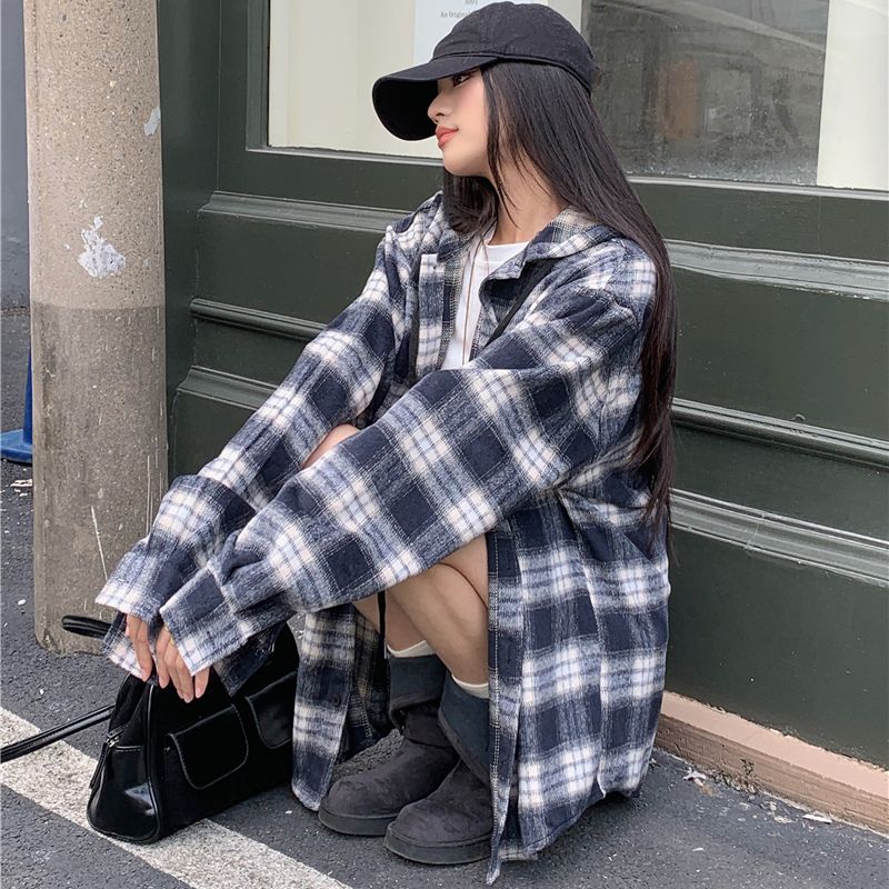 フード付き チェックシャツ パーカー チェック柄 シャツ ウール