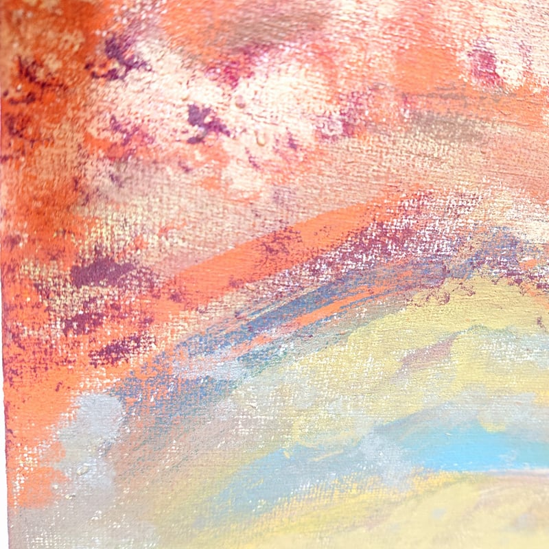 抽象画アート『夜明け』キャンバスボード原画 | アトリエ葱