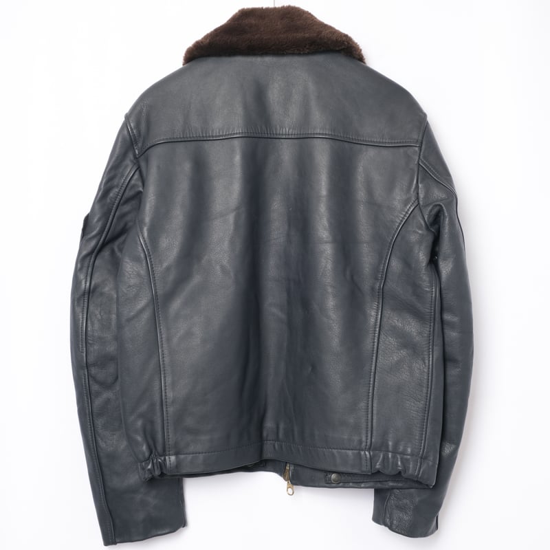 70s-80s French Vintage ATLAS Leather Jacket Siz
