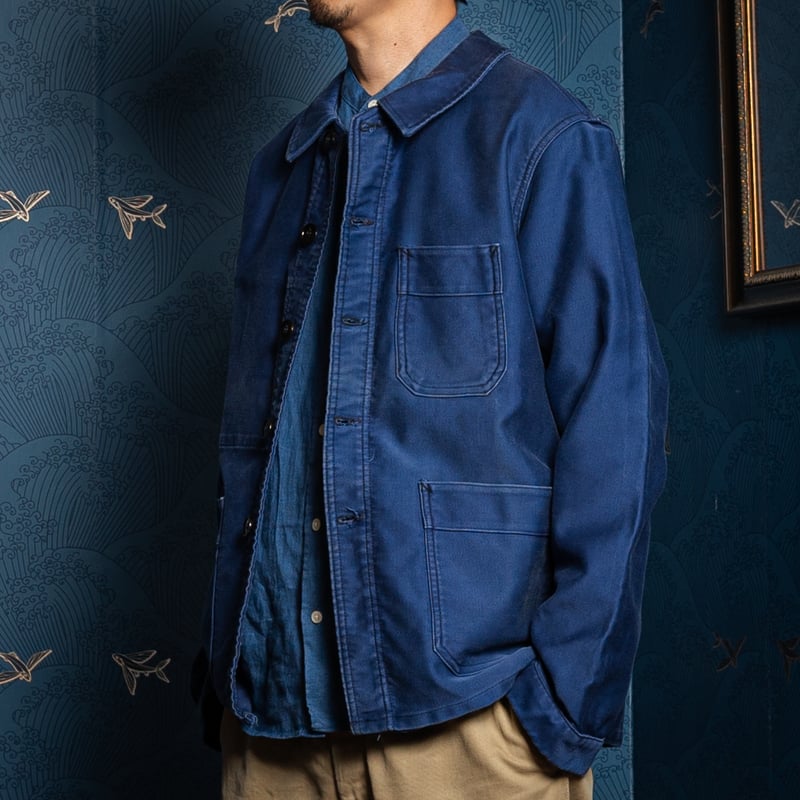 50s France Vintage Adolphe Lafont Blue Moleski