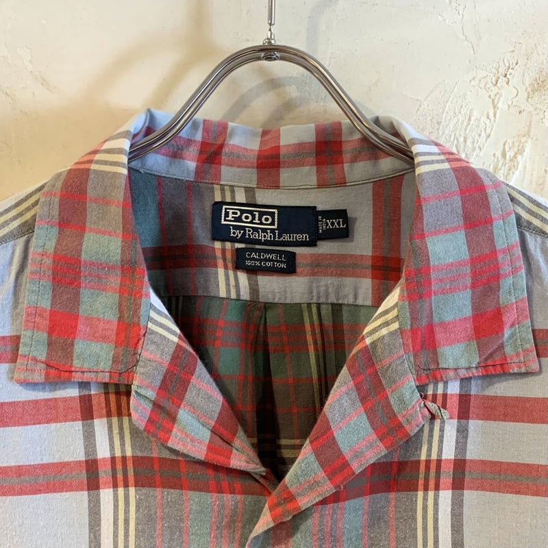 90s Polo by Ralph Lauren S/S オープンカラーチェックシャツ ラルフ