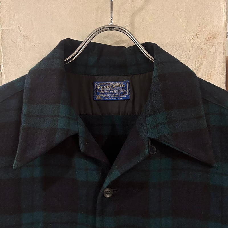 70s PENDLETON ウールチェックシャツ ペンドルトン ブラックウォッチ