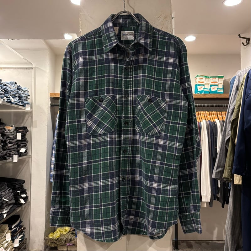 80s FIVE BROTHER L/S プリントネルシャツ USA製 Size M ファイブ