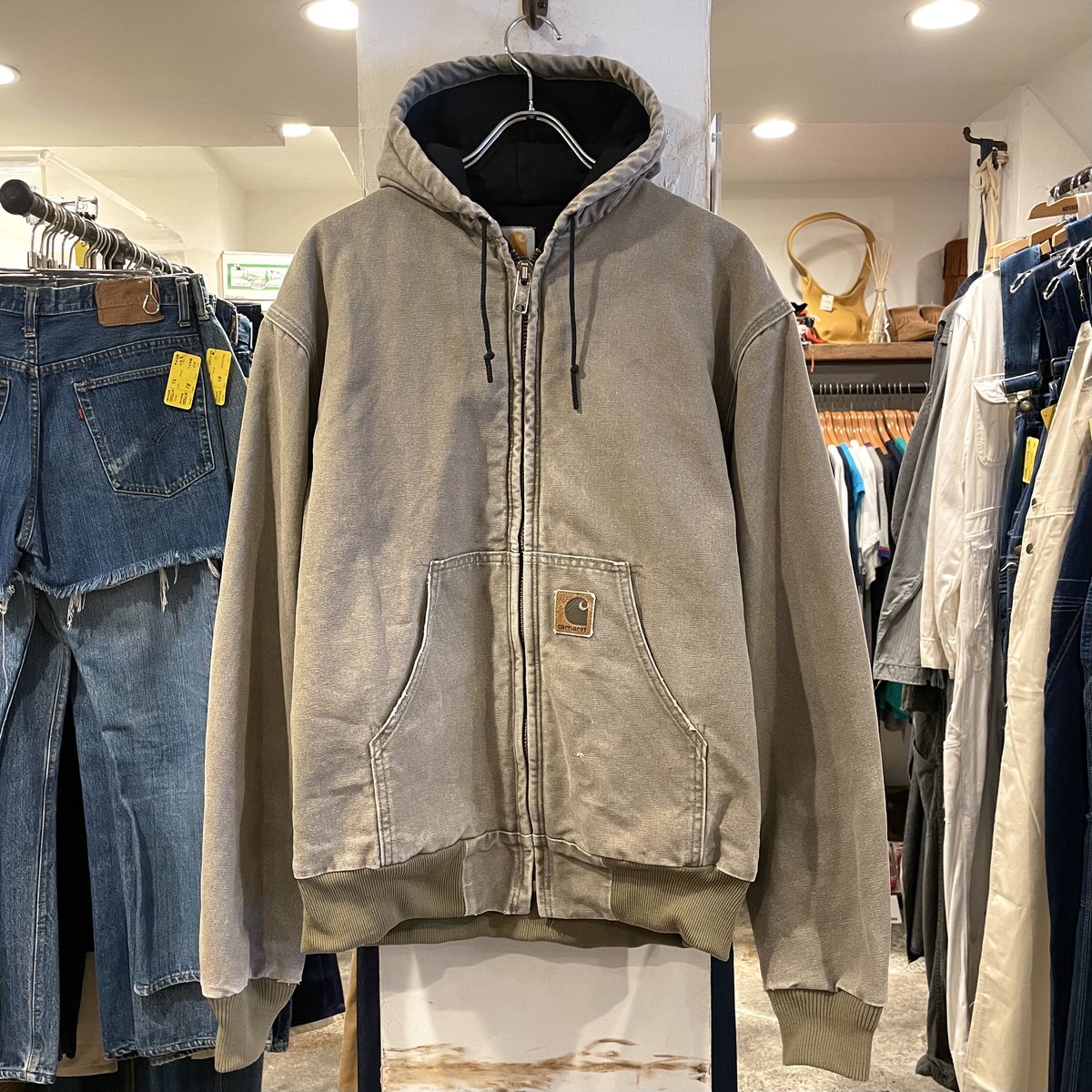 Carhartt アクティブジャケット ダック地 グレー ワークジャケット