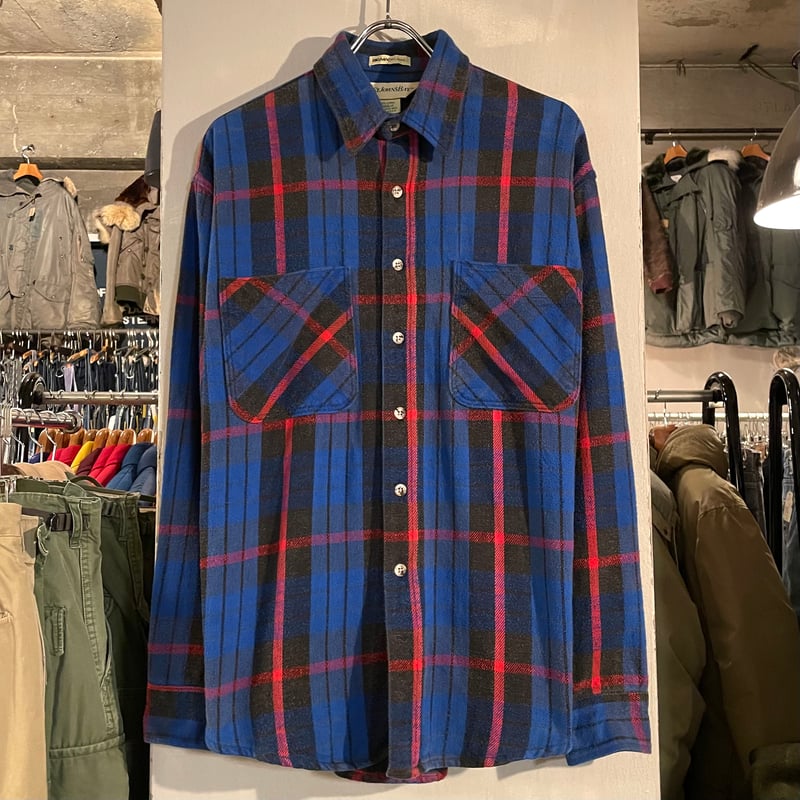 80s BIG MAC × ST JOHN'S BAY L/S ネルシャツ USA製 Size