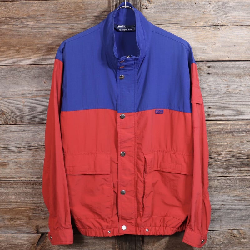Polo Ralph Lauren ナイロンジャケット 赤/青 切り替え ポロラルフ