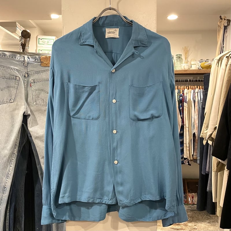 TOWNCRAFT PENNEYS 60s 船タグ ヴィンテージ オープンカラー レーヨン