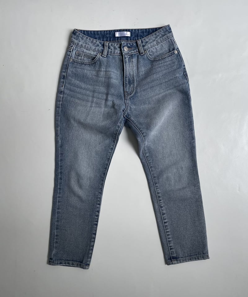 cotton slim pants denim | ok.soon