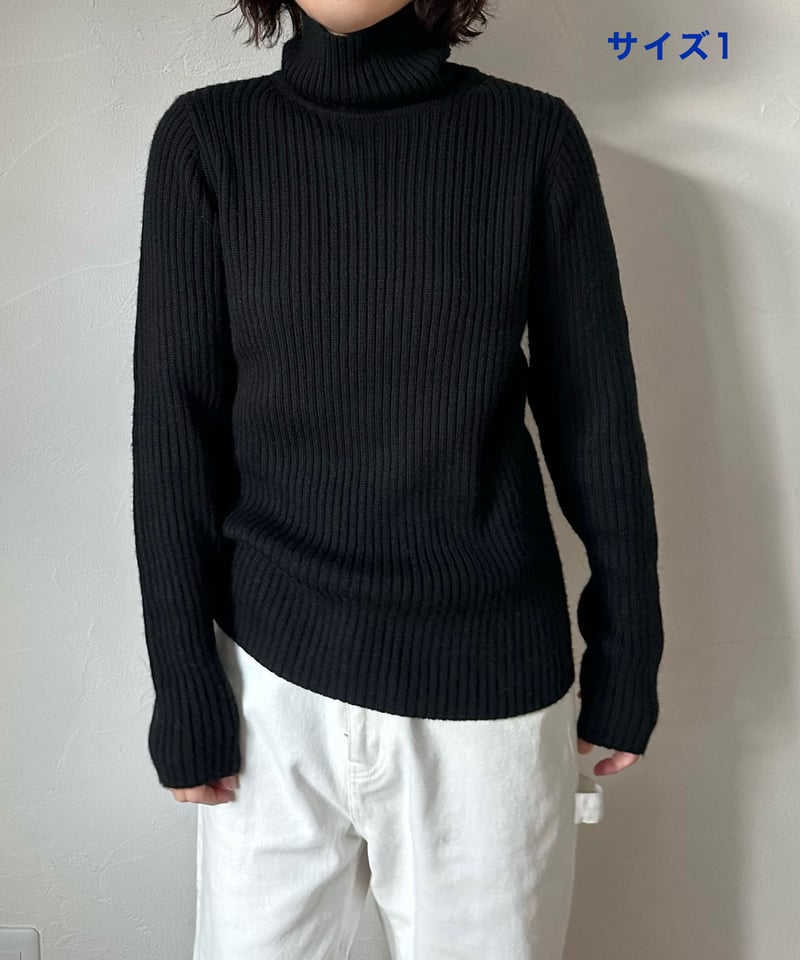 turtle neck rib knit | ok.soon