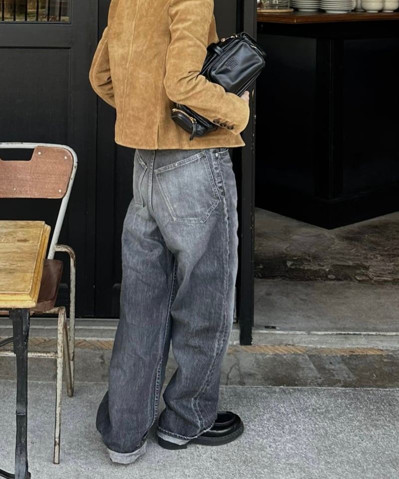 original wide denim black | ok.soon