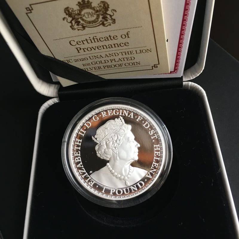 2020 ウナとライオン セントヘレナ 1オンス銀貨 プルーフコイン