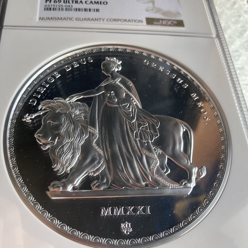 1kg銀貨・NGC69鑑定FDI・マスターピース版】ウナとライオン ウィリアム