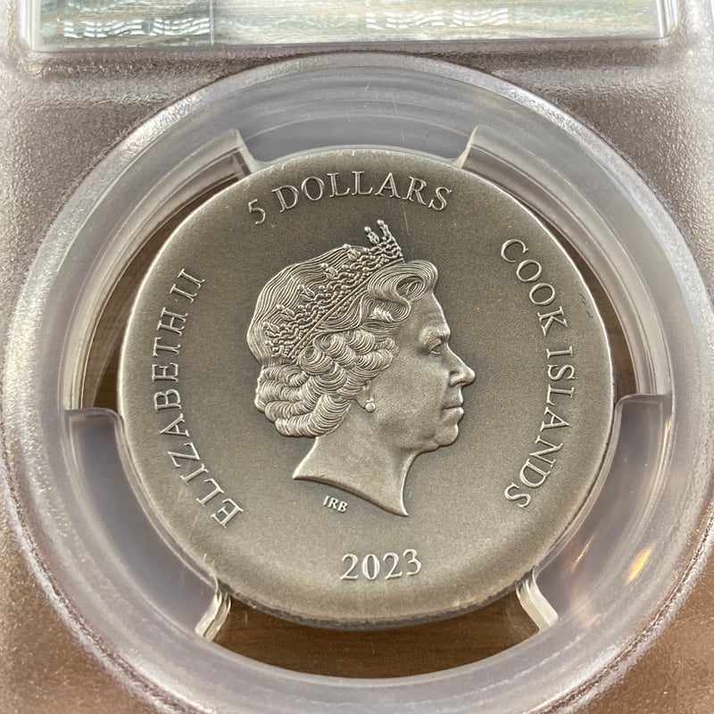 PCGS発行即日鑑定MS70+FDI アレトゥーサ クック諸島 2023年 5ドル