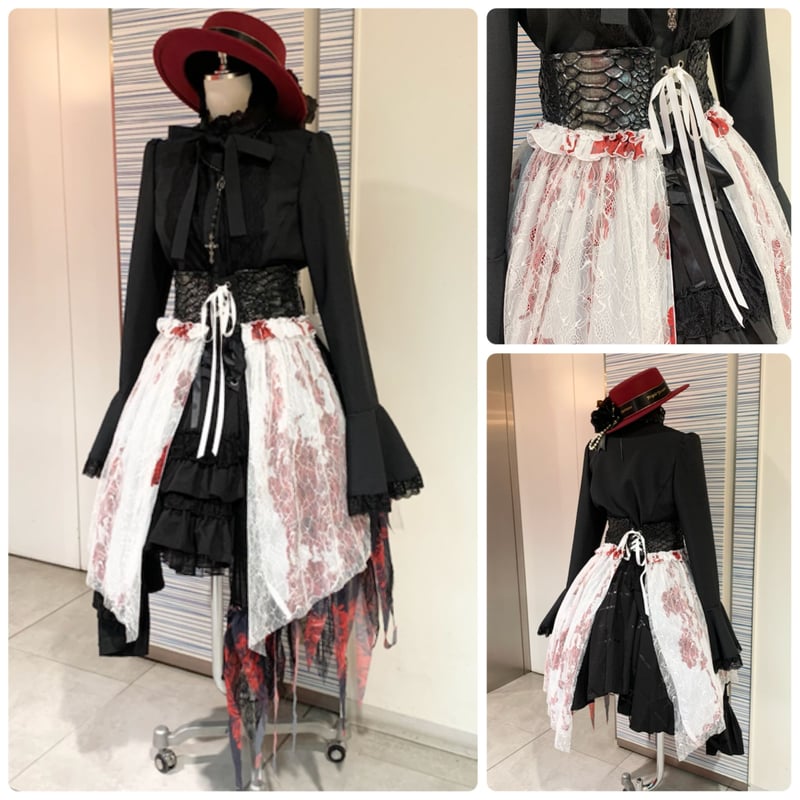 h.NAOTO】 Blood Rose Dragon leather Lace corse