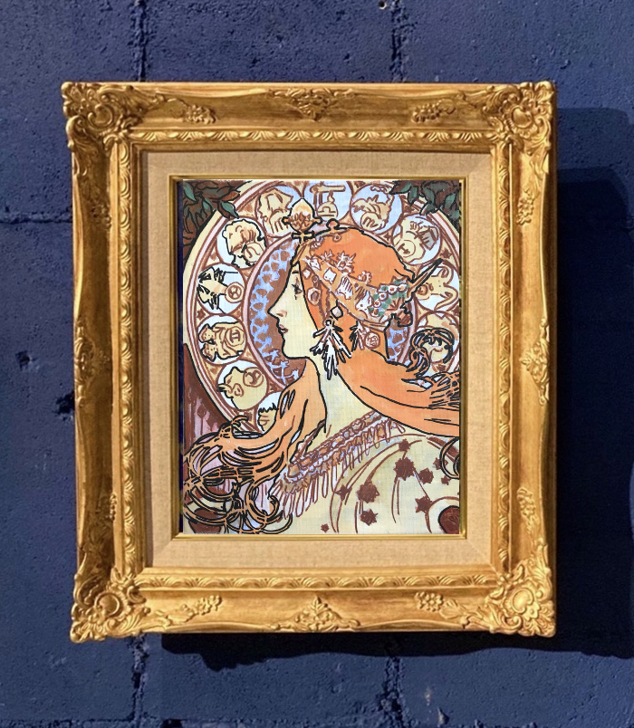 A.キャンバス 額縁付「ミュシャ“黄道十二宮”」 | Art work shop