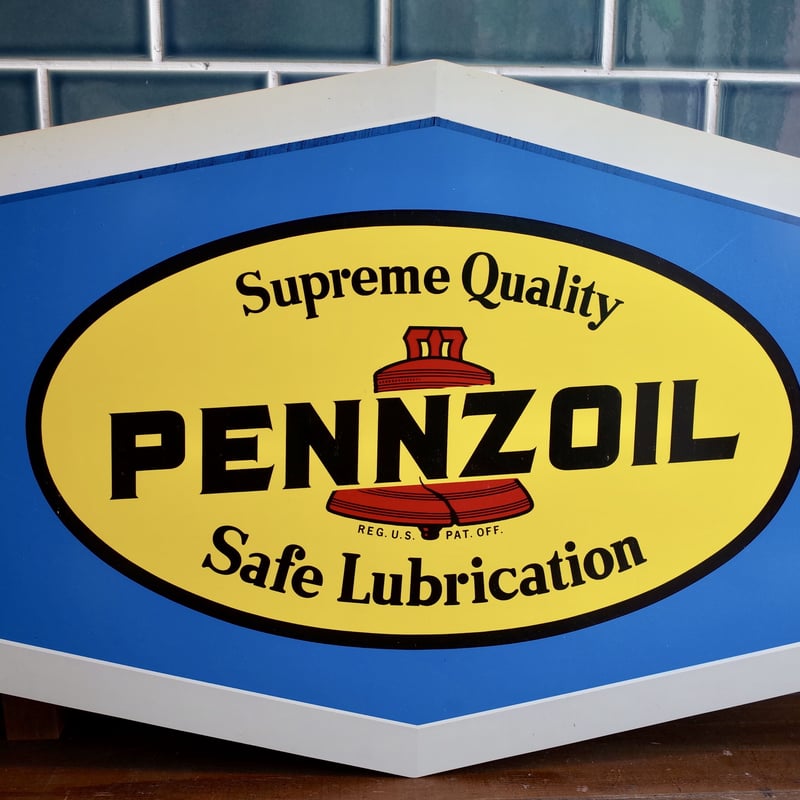 ビンテージ PENNZOIL ペンズオイル 看板 プラスチック アメリカ製