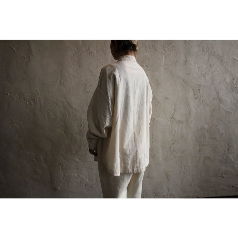 綿絹楊柳ビッグシャツ 生成 / MITTAN | SoL