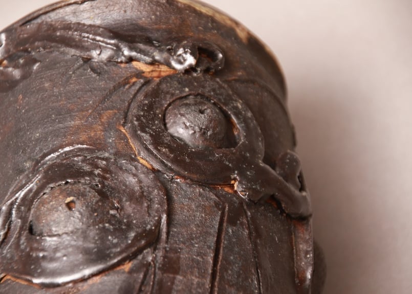 壺/アート/花瓶/フラワーベース /骨董/作者不明/現代アート/目