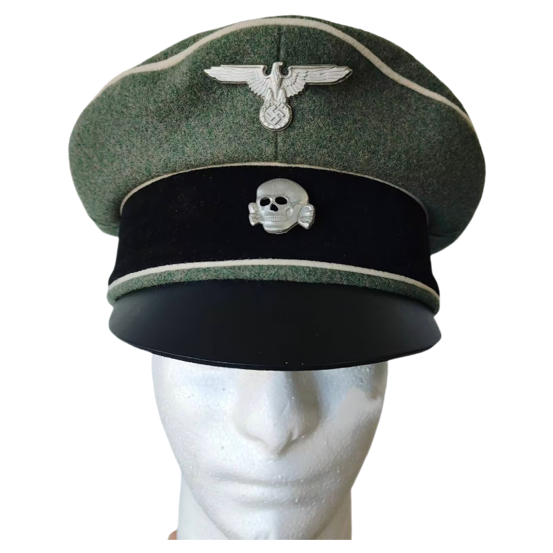 WW2 ナチスドイツ軍 WSS 武装親衛隊 歩兵 将校用クラッシュキャップ