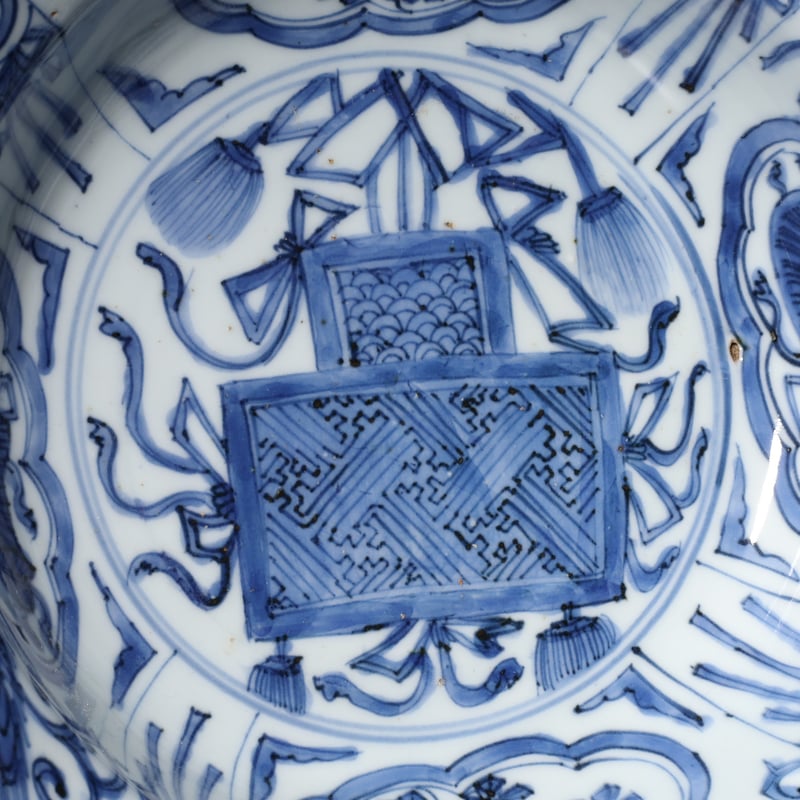 明 古染付芙蓉手七宝文輪花鉢 | LYAN ARTS' Collection online